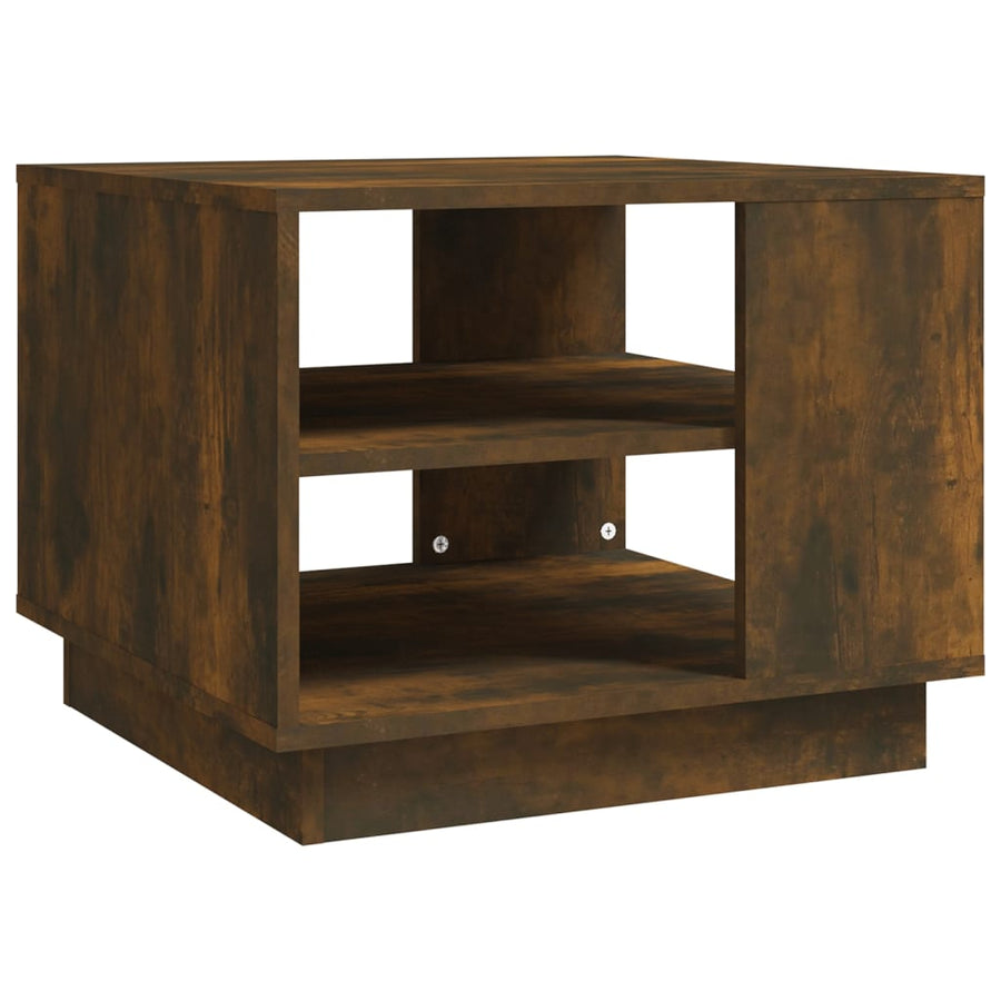 Salontafel 55x55x43 cm spaanplaat gerookt eikenkleurig Gerookt eiken