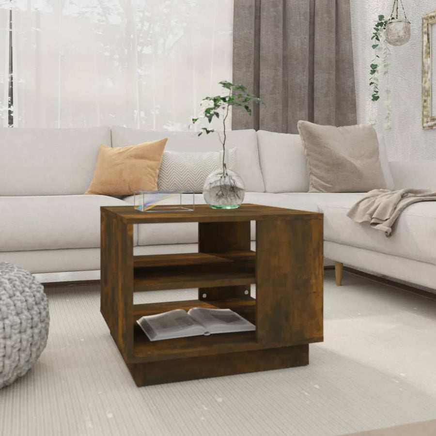 Salontafel 55X55X43 Cm Spaanplaat Zwart