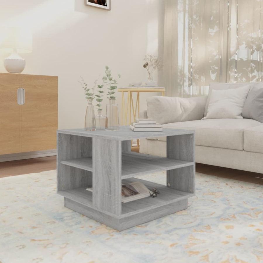 Salontafel 55x55x43 cm spaanplaat grijs sonoma eikenkleurig Grijs sonoma
