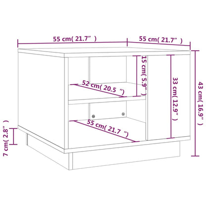 Salontafel 55x55x43 cm spaanplaat grijs sonoma eikenkleurig Grijs sonoma