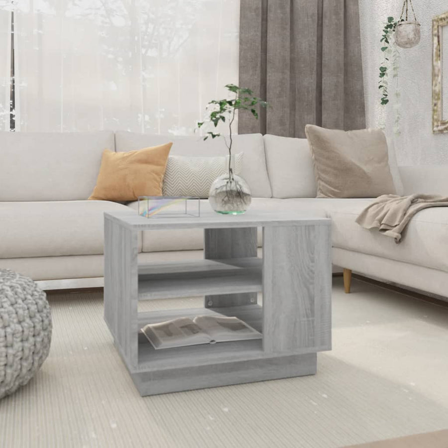 Salontafel 55x55x43 cm spaanplaat grijs sonoma eikenkleurig Grijs sonoma