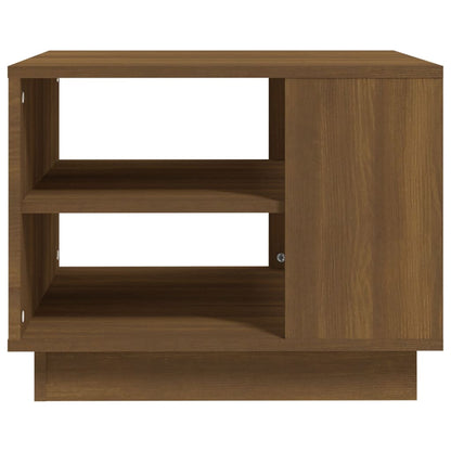Salontafel 55x55x43 cm bewerkt hout bruin eikenkleur
