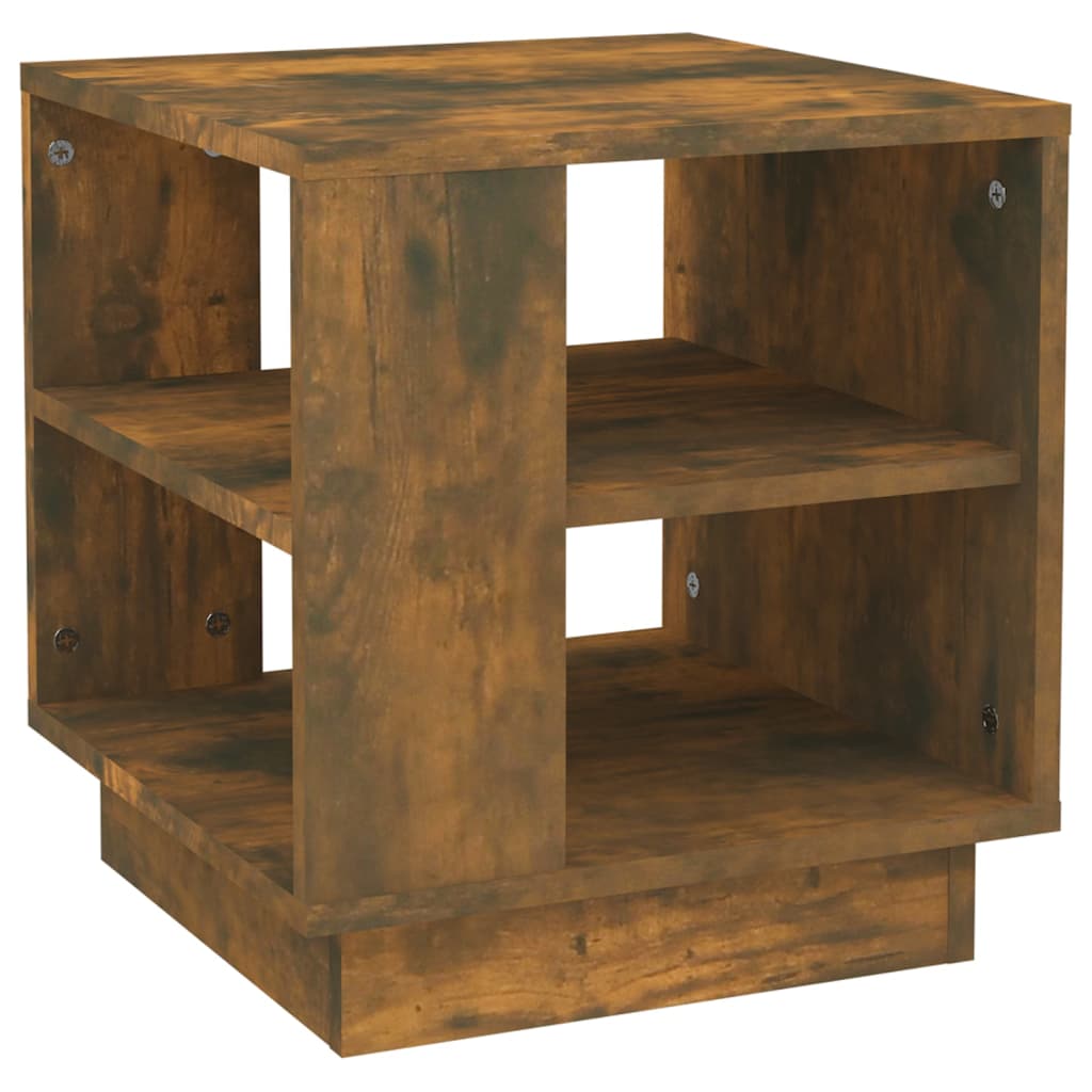 Salontafel 40x40x43 cm bewerkt hout gerookt eikenkleurig Gerookt eiken