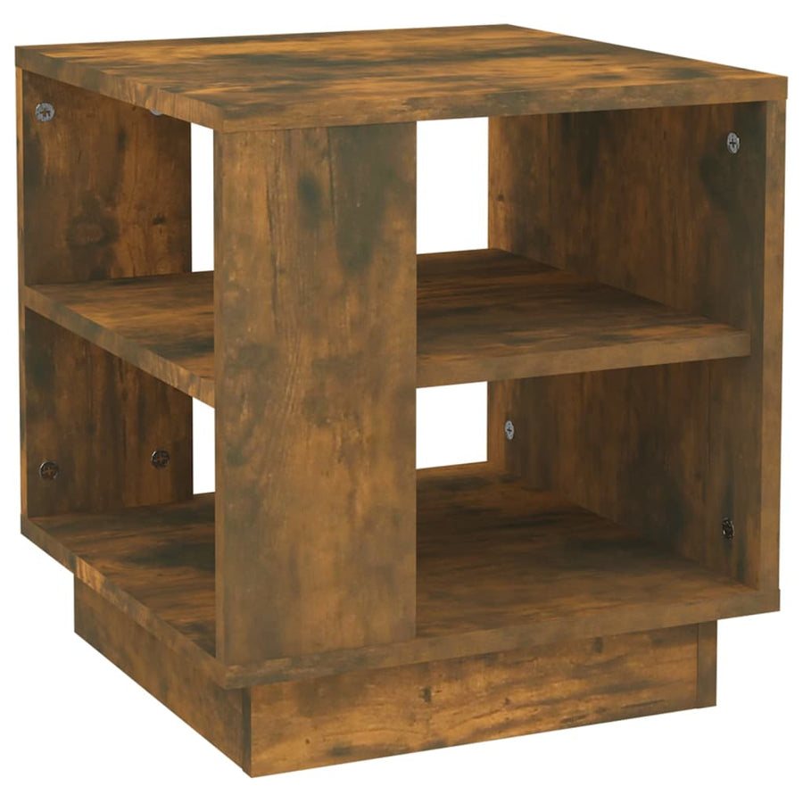 Salontafel 40x40x43 cm bewerkt hout gerookt eikenkleurig Gerookt eiken