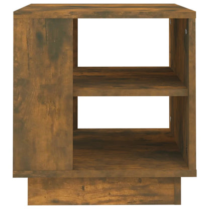 Salontafel 40x40x43 cm bewerkt hout gerookt eikenkleurig Gerookt eiken