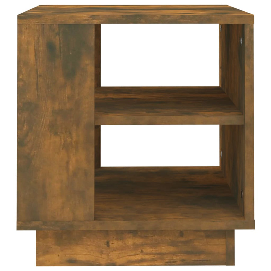 Salontafel 40x40x43 cm bewerkt hout gerookt eikenkleurig Gerookt eiken