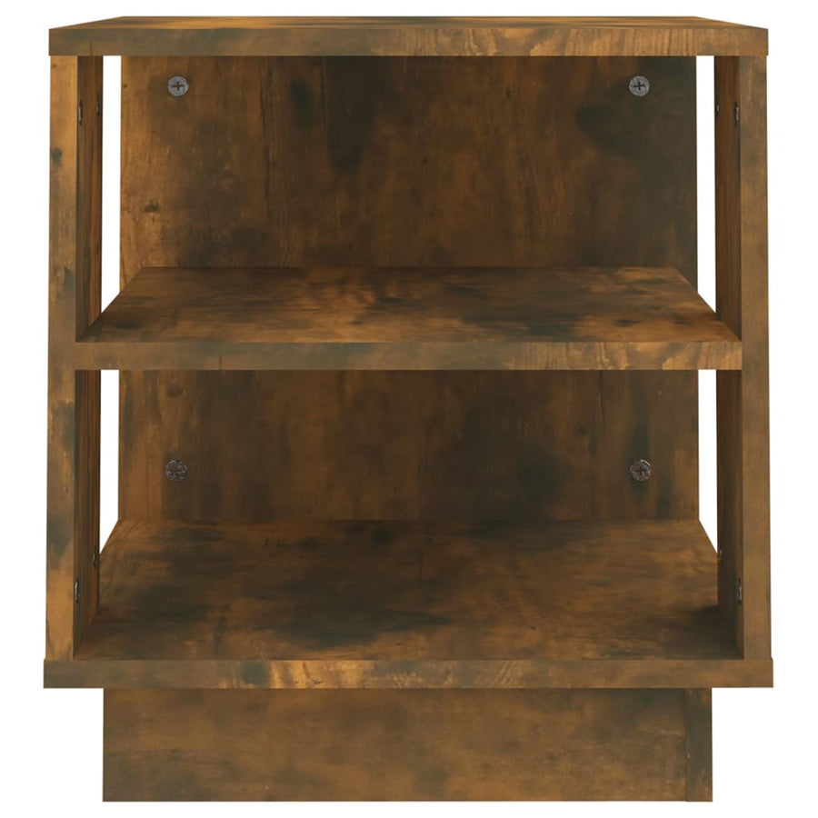 Salontafel 40x40x43 cm bewerkt hout gerookt eikenkleurig Gerookt eiken