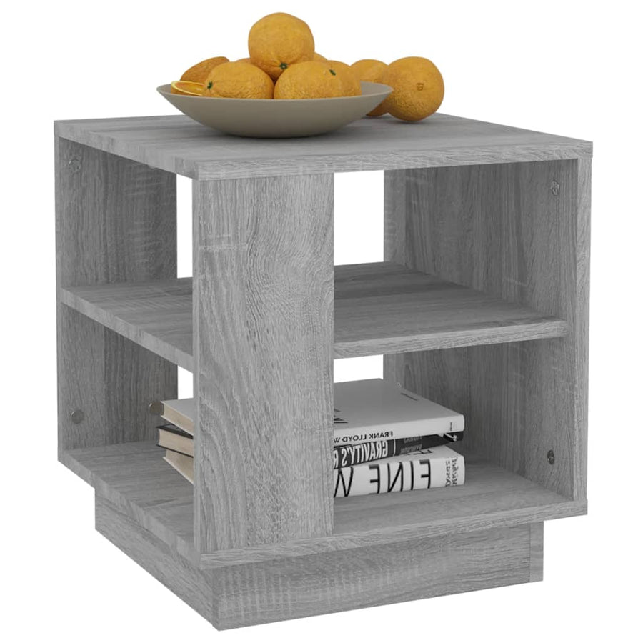 Salontafel 40x40x43 cm bewerkt hout grijs sonoma eikenkleurig Grijs sonoma