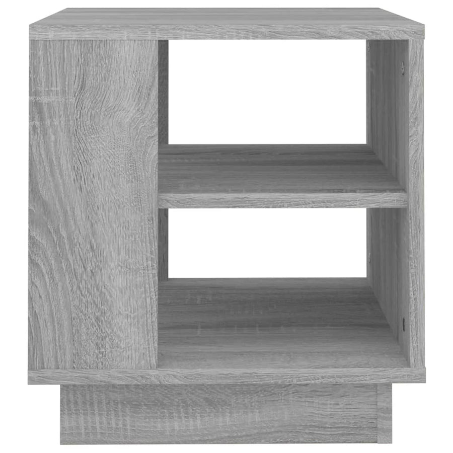Salontafel 40x40x43 cm bewerkt hout grijs sonoma eikenkleurig Grijs sonoma