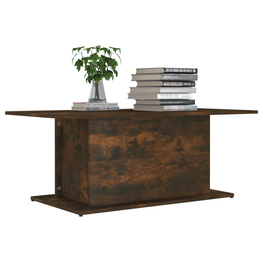 Salontafel 02X55,5X40 Cm Spaanplaat Kleurig Gerookt eiken