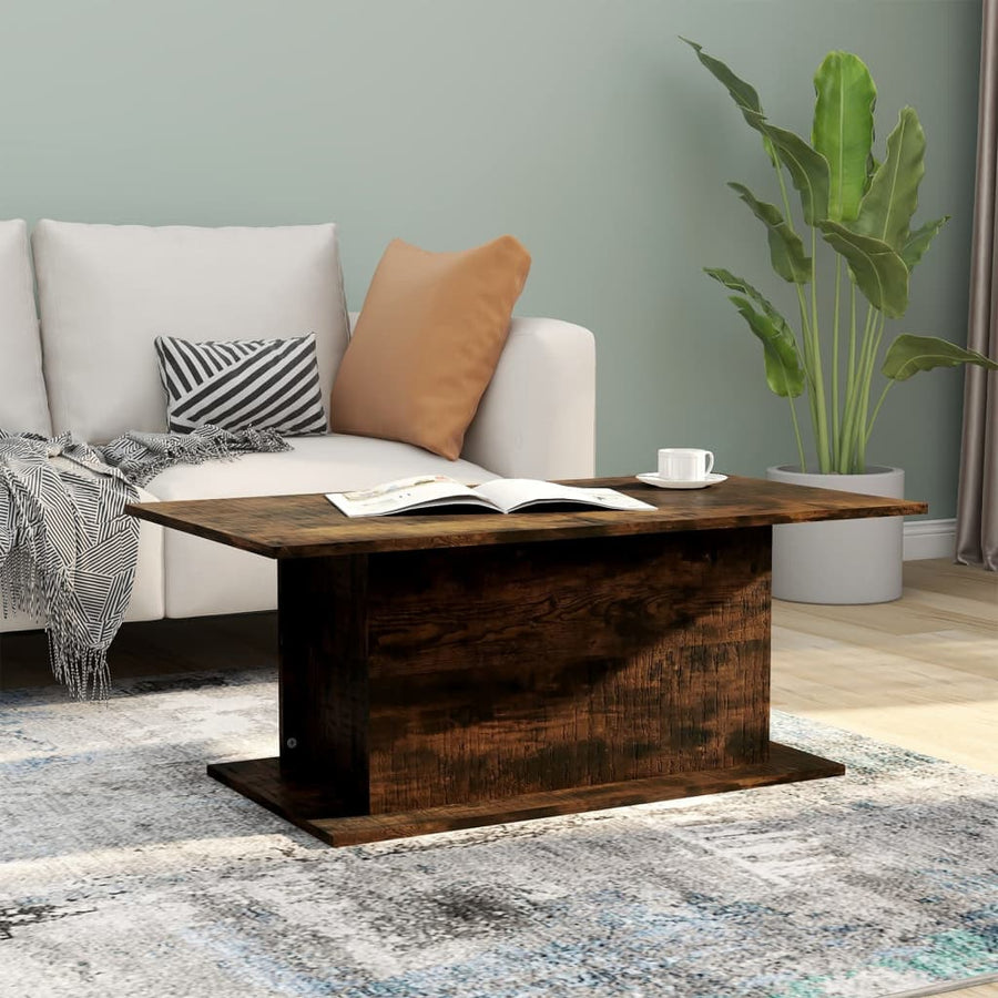 Salontafel 02X55,5X40 Cm Spaanplaat Kleurig Gerookt eiken