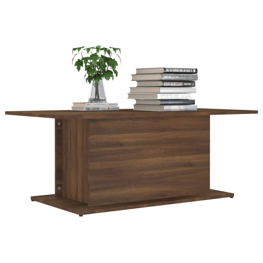 Salontafel 102x55,5x40 cm spaanplaat bruineikenkleurig bruin eikenkleur