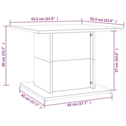 Salontafel 55,5X55,5X40 Cm Spaanplaat Kleurig Gerookt eiken