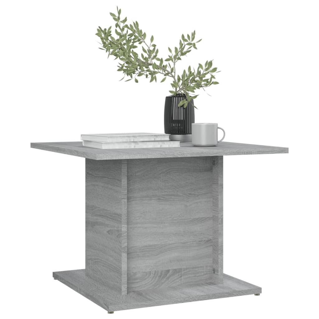 Salontafel 55,5X55,5X40 Cm Spaanplaat Eikenkleurig Grijs sonoma
