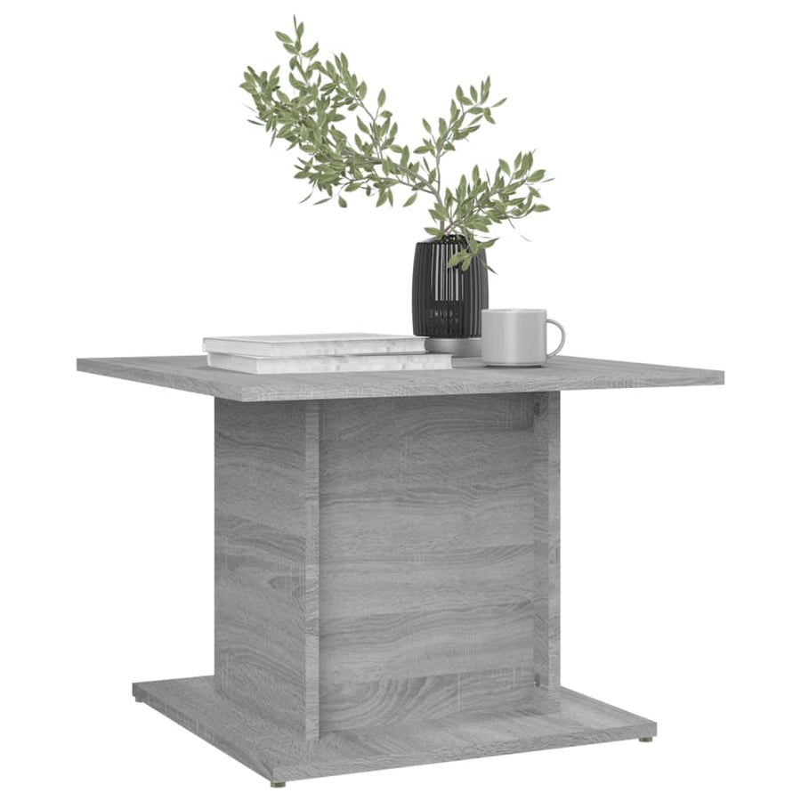 Salontafel 55,5X55,5X40 Cm Spaanplaat Eikenkleurig Grijs sonoma