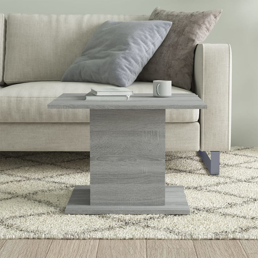 Salontafel 55,5X55,5X40 Cm Spaanplaat Eikenkleurig Grijs sonoma