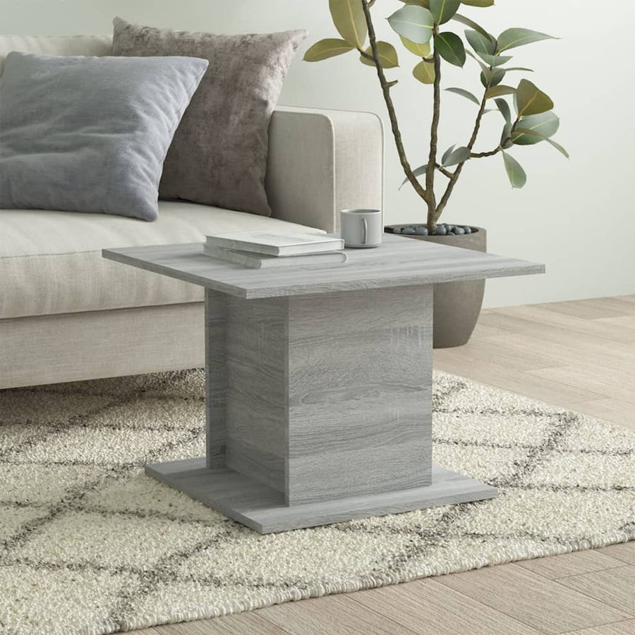 Salontafel 55,5X55,5X40 Cm Spaanplaat Eikenkleurig Grijs sonoma