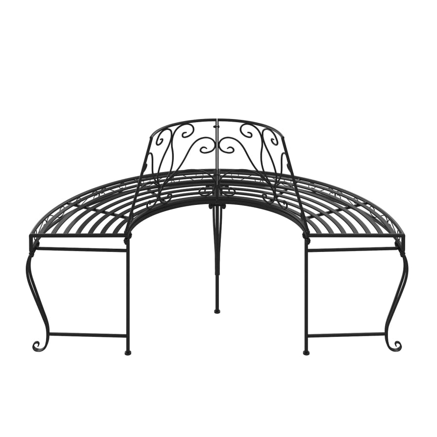 Boombank Halfrond Ø160 Cm Staal Zwart