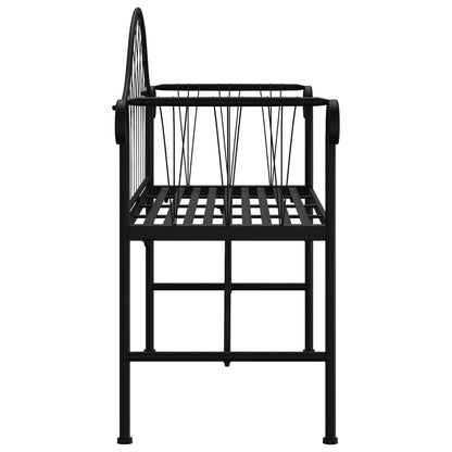 Tuinbank 2-zits 128 cm staal zwart