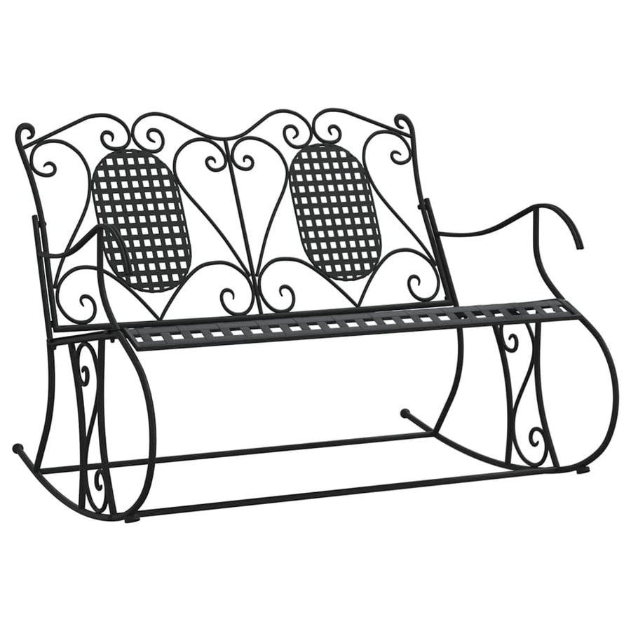 Schommelbank 2-Zits 3 Cm Staal Zwart 113 x 84 x 94 cm