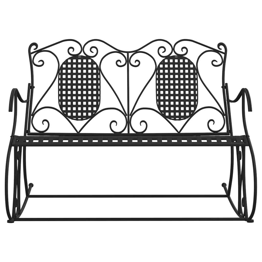 Schommelbank 2-Zits 3 Cm Staal Zwart 113 x 84 x 94 cm