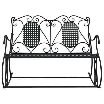 Schommelbank 2-Zits 3 Cm Staal Zwart 113 x 84 x 94 cm