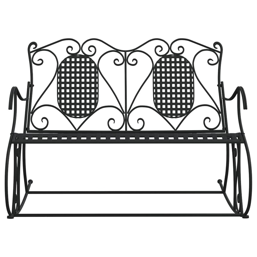 Schommelbank 2-Zits 3 Cm Staal Zwart 113 x 84 x 94 cm