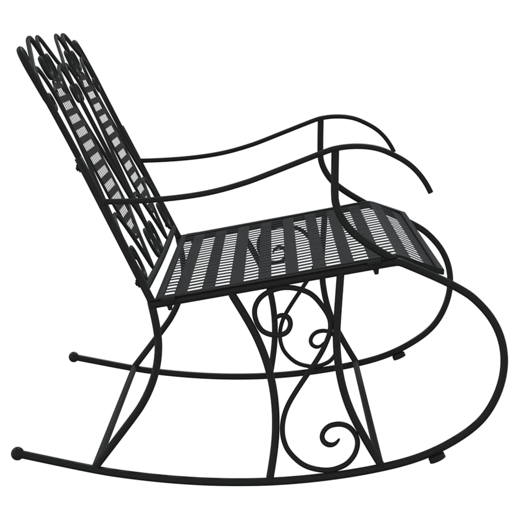 Schommelbank 2-Zits 3 Cm Staal Zwart 113 x 84 x 94 cm