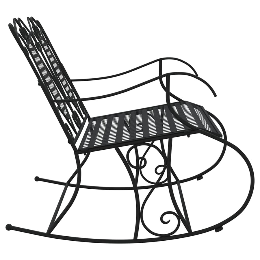 Schommelbank 2-Zits 3 Cm Staal Zwart 113 x 84 x 94 cm