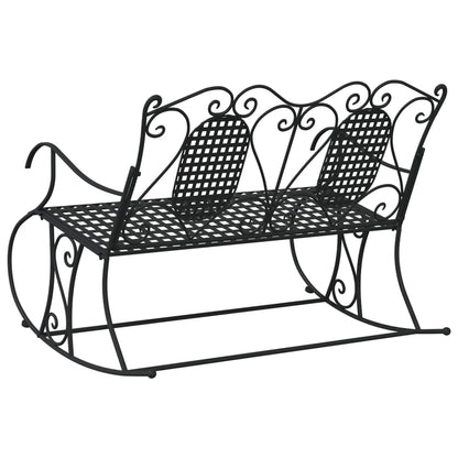 Schommelbank 2-Zits 3 Cm Staal Zwart 113 x 84 x 94 cm