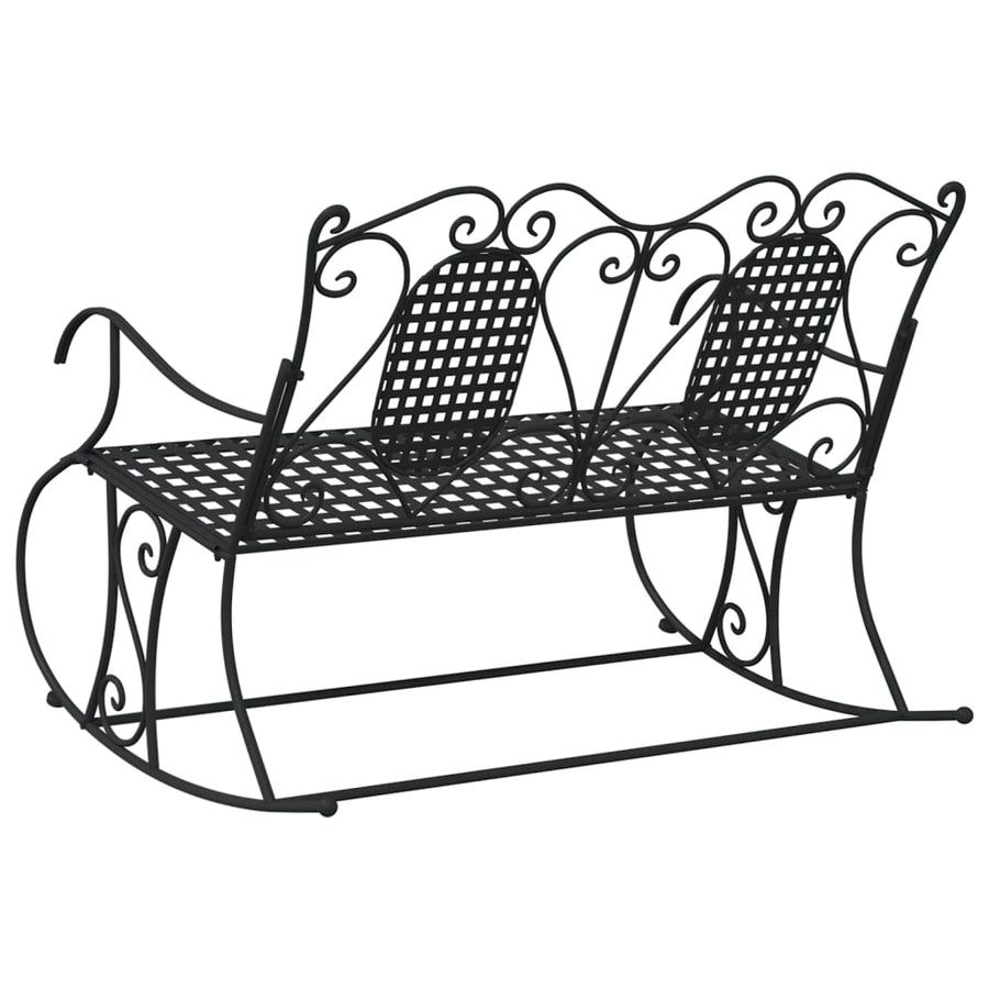 Schommelbank 2-Zits 3 Cm Staal Zwart 113 x 84 x 94 cm