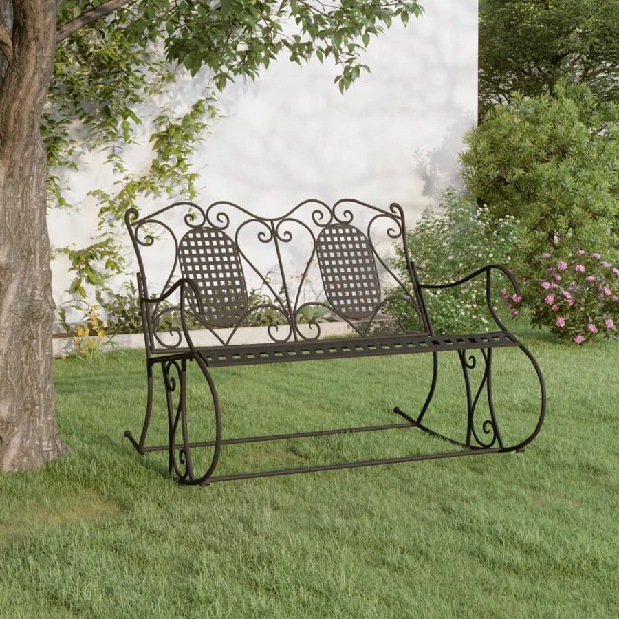 Schommelbank 2-Zits 3 Cm Staal Zwart 113 x 84 x 94 cm