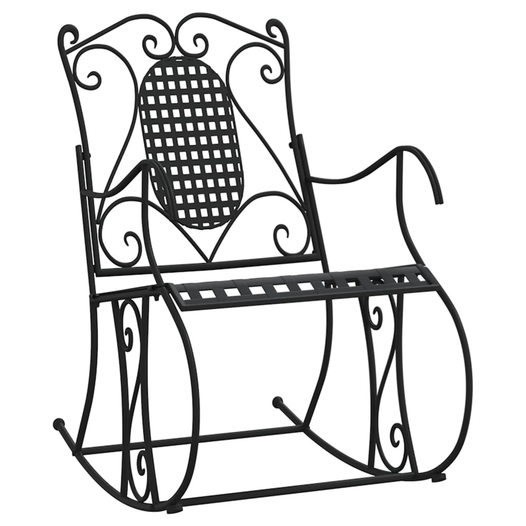 Schommelbank 84 Cm Staal Zwart 84 x 54 x 95 cm