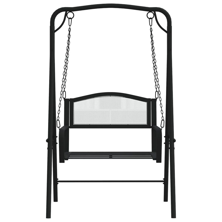 Schommelbank 124 Cm Staal Zwart