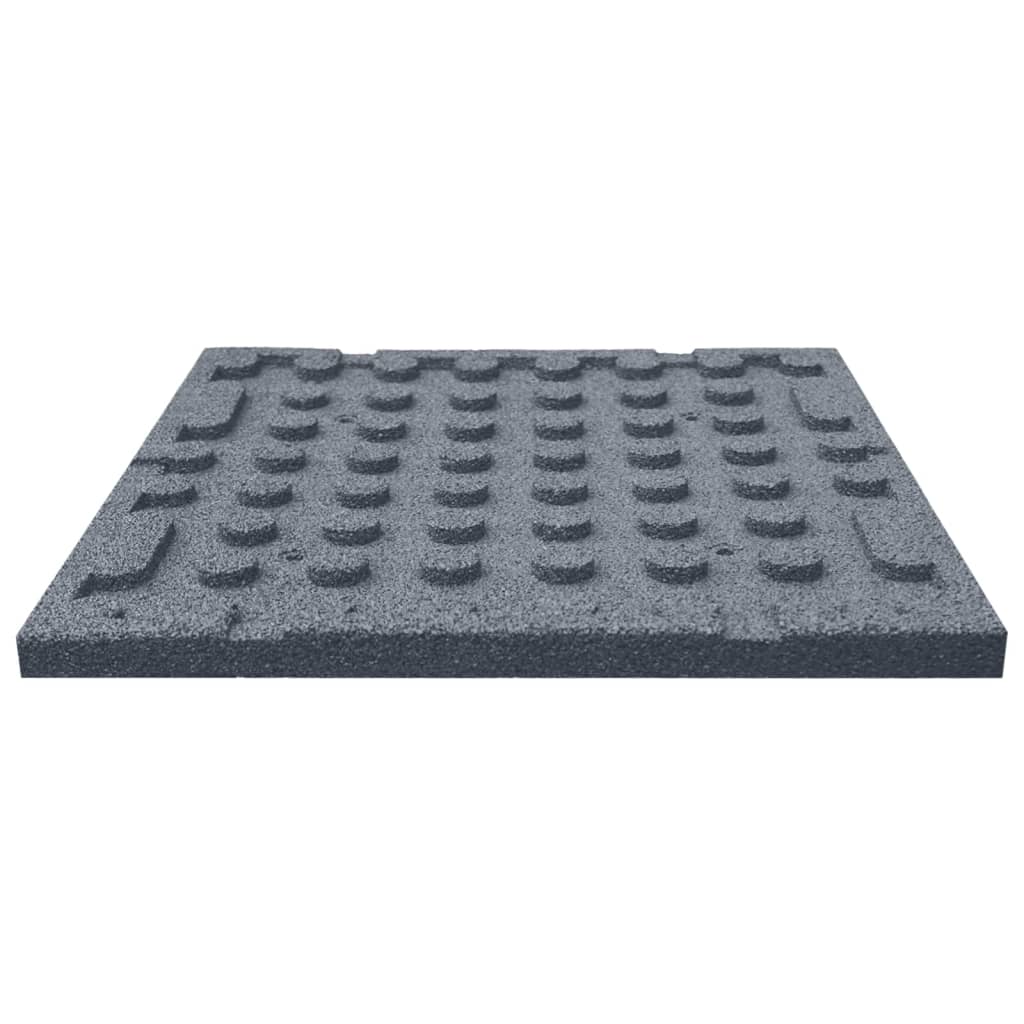 Valtegels 18 st 50x50x3 cm rubber grijs 18 Grijs