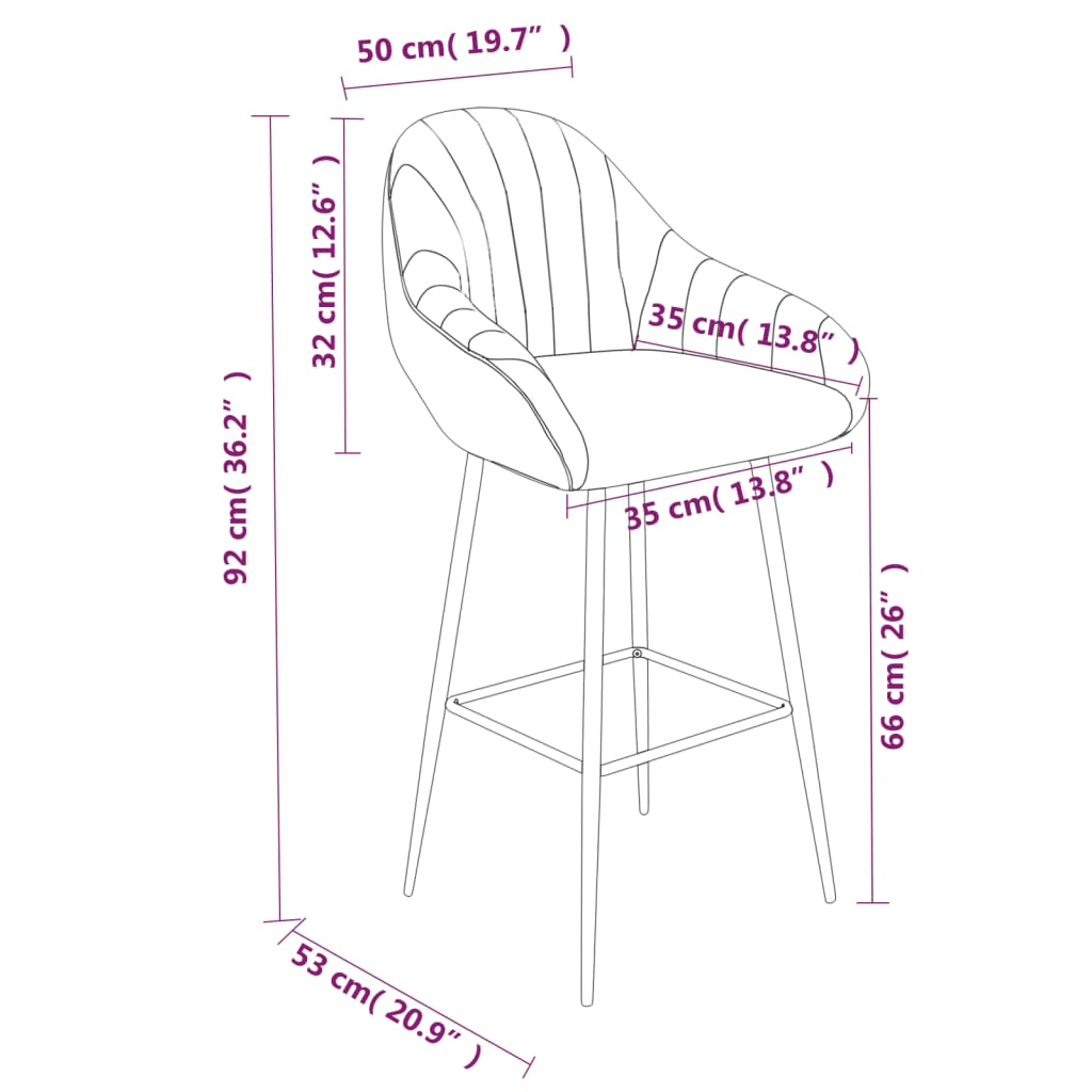 Barkrukken Kunstleer