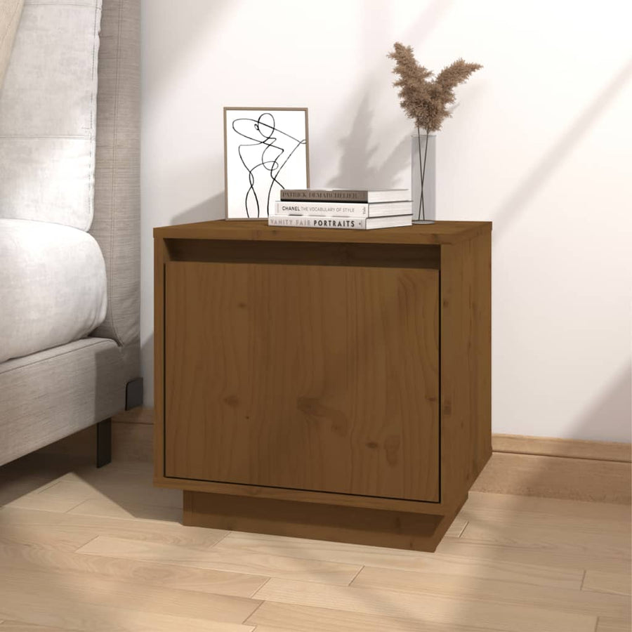 Nachtkastjes 40X30X40 Cm Massief Grenenhout 2 Honingbruin