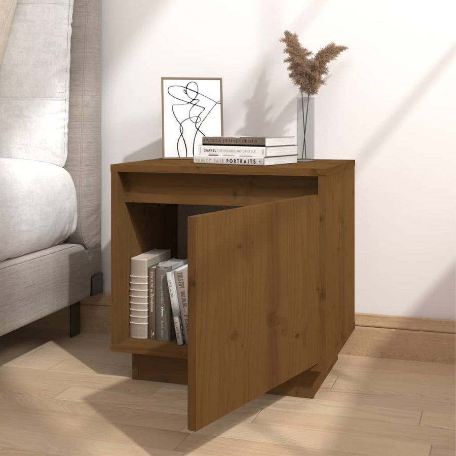 Nachtkastjes 40X30X40 Cm Massief Grenenhout 2 Honingbruin