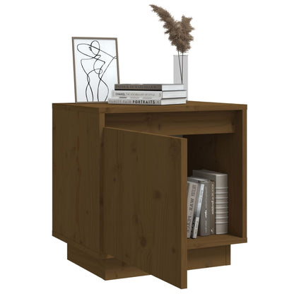 Nachtkastjes 40X30X40 Cm Massief Grenenhout 2 Honingbruin
