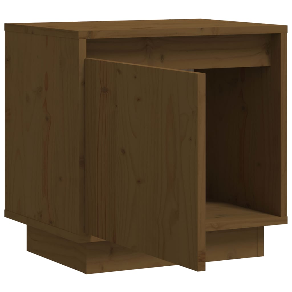 Nachtkastjes 40X30X40 Cm Massief Grenenhout 2 Honingbruin