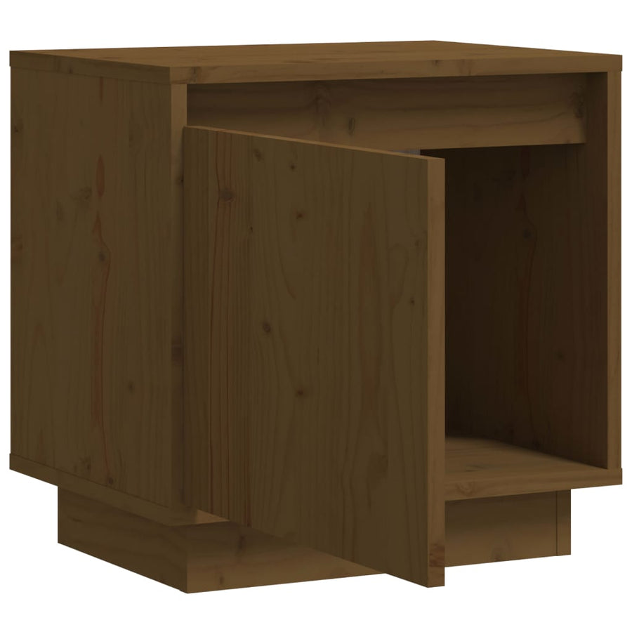 Nachtkastjes 40X30X40 Cm Massief Grenenhout 2 Honingbruin