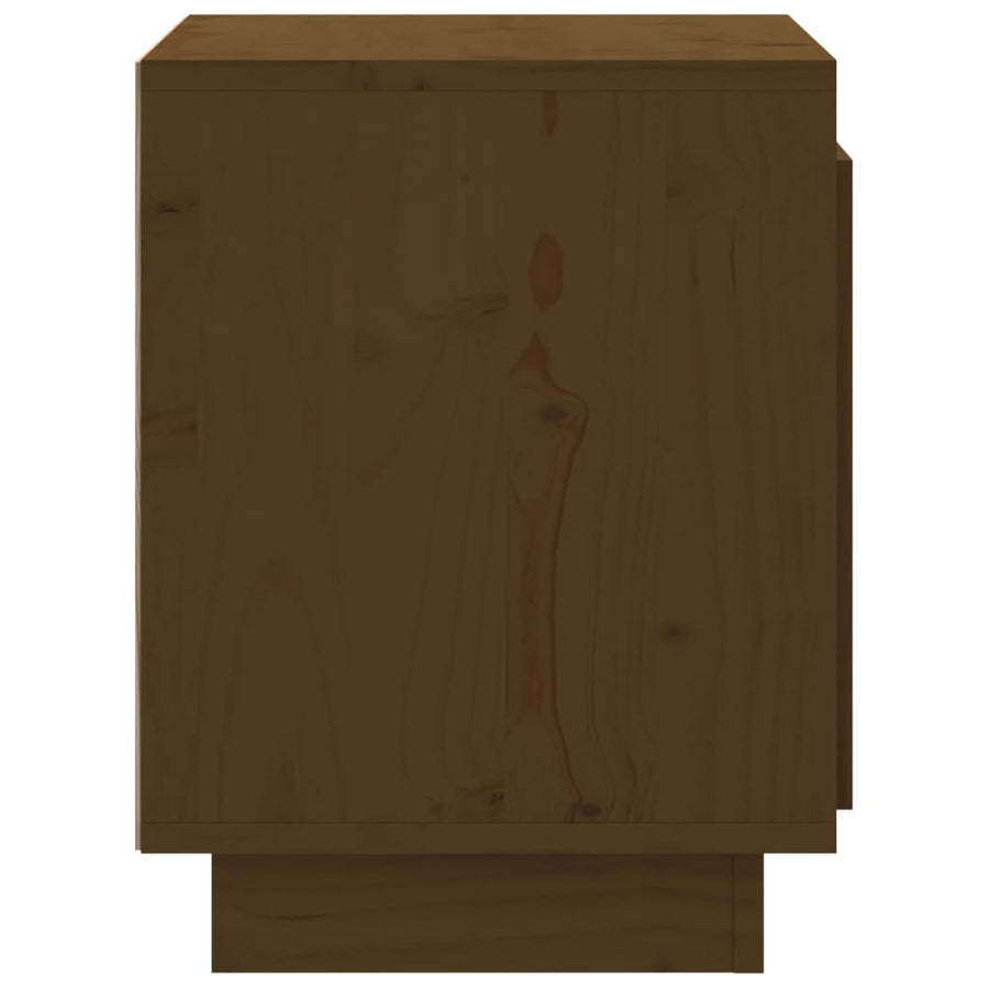 Nachtkastjes 40X30X40 Cm Massief Grenenhout 2 Honingbruin
