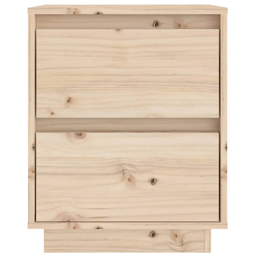 Nachtkastje 40X35X50 Cm Massief Grenenhout 1 Naturel