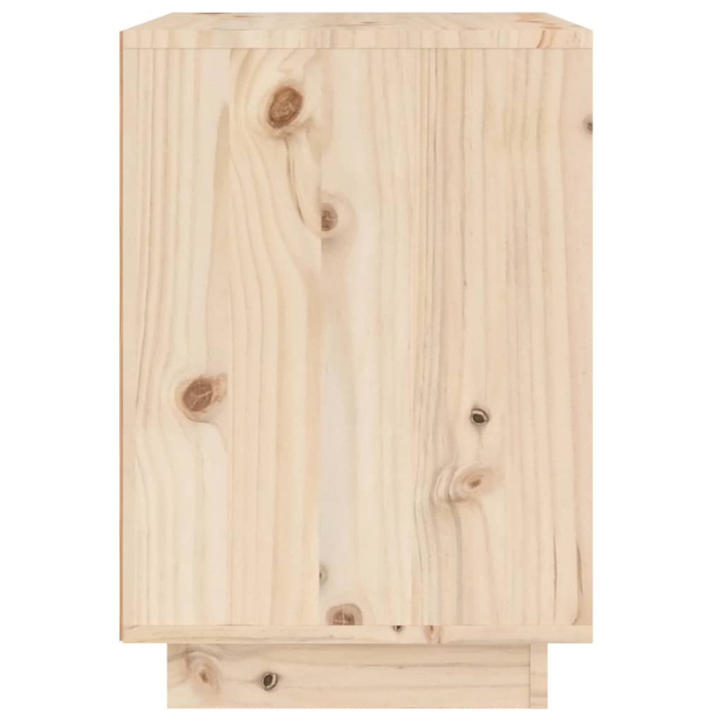Nachtkastje 40X35X50 Cm Massief Grenenhout 1 Naturel