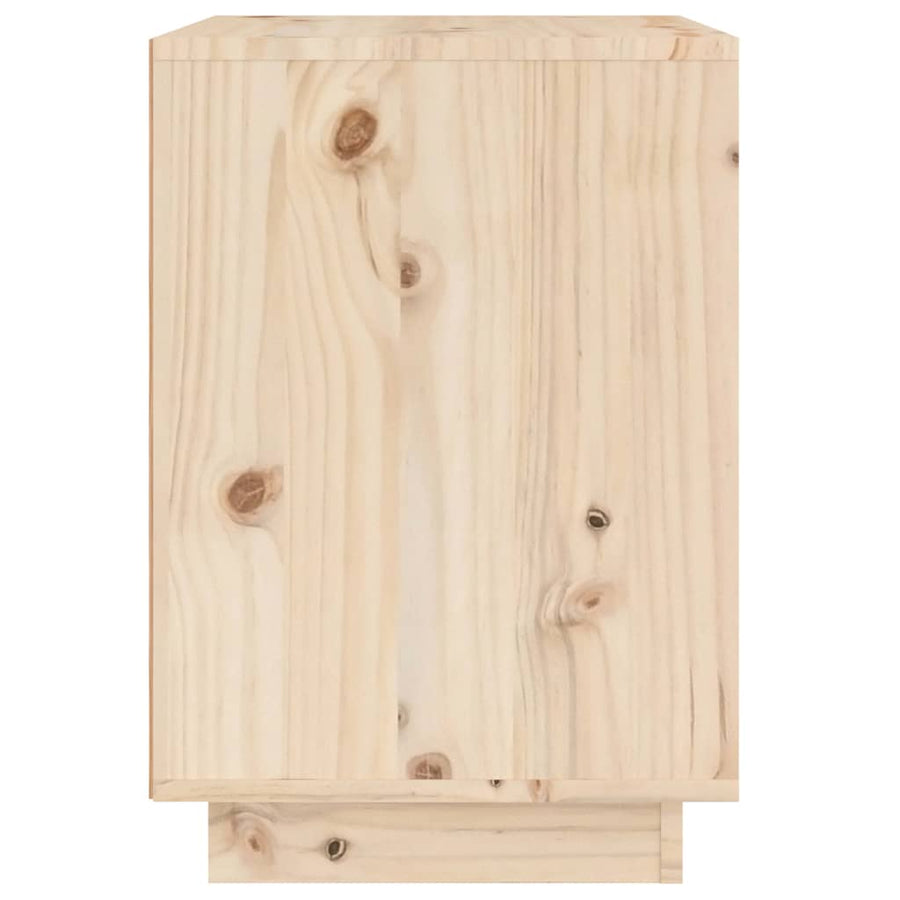 Nachtkastje 40X35X50 Cm Massief Grenenhout 1 Naturel
