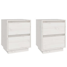 Nachtkastjes 40X35X50 Cm Massief Grenenhout 2 Wit