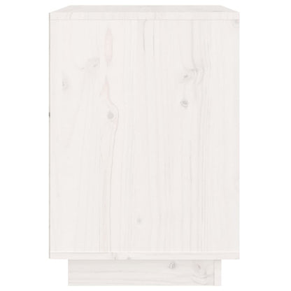 Nachtkastjes 40X35X50 Cm Massief Grenenhout 2 Wit