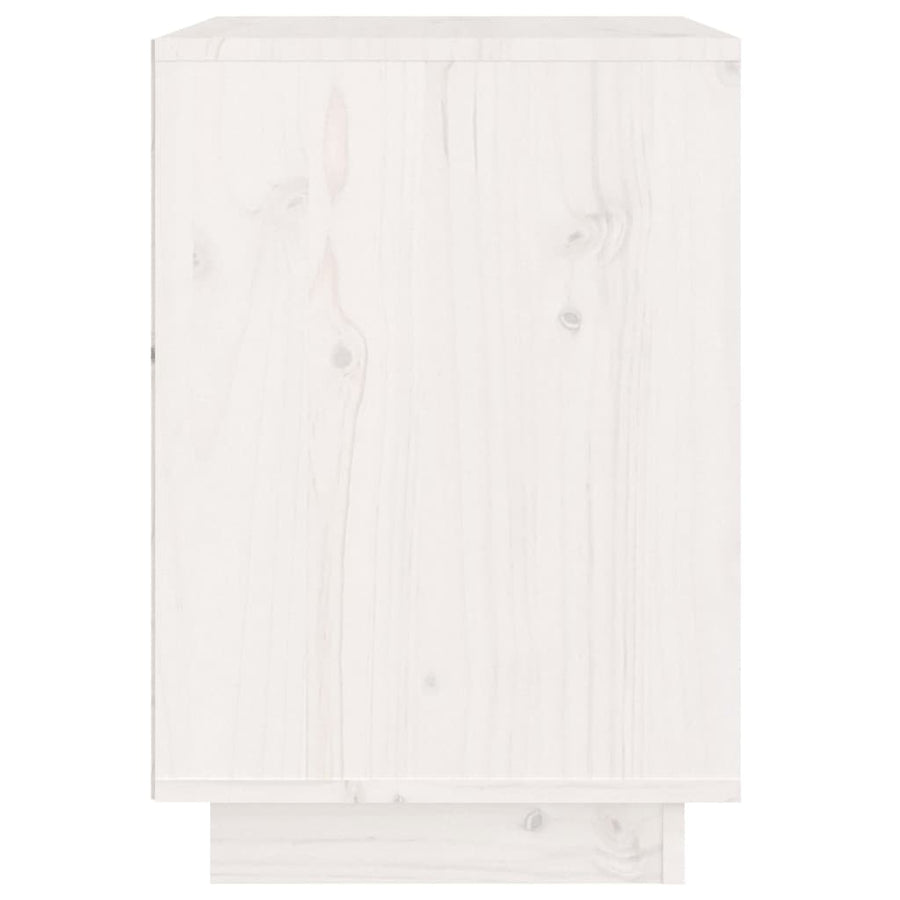 Nachtkastjes 40X35X50 Cm Massief Grenenhout 2 Wit