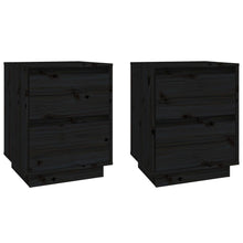 Nachtkastjes 40X35X50 Cm Massief Grenenhout 2 Zwart
