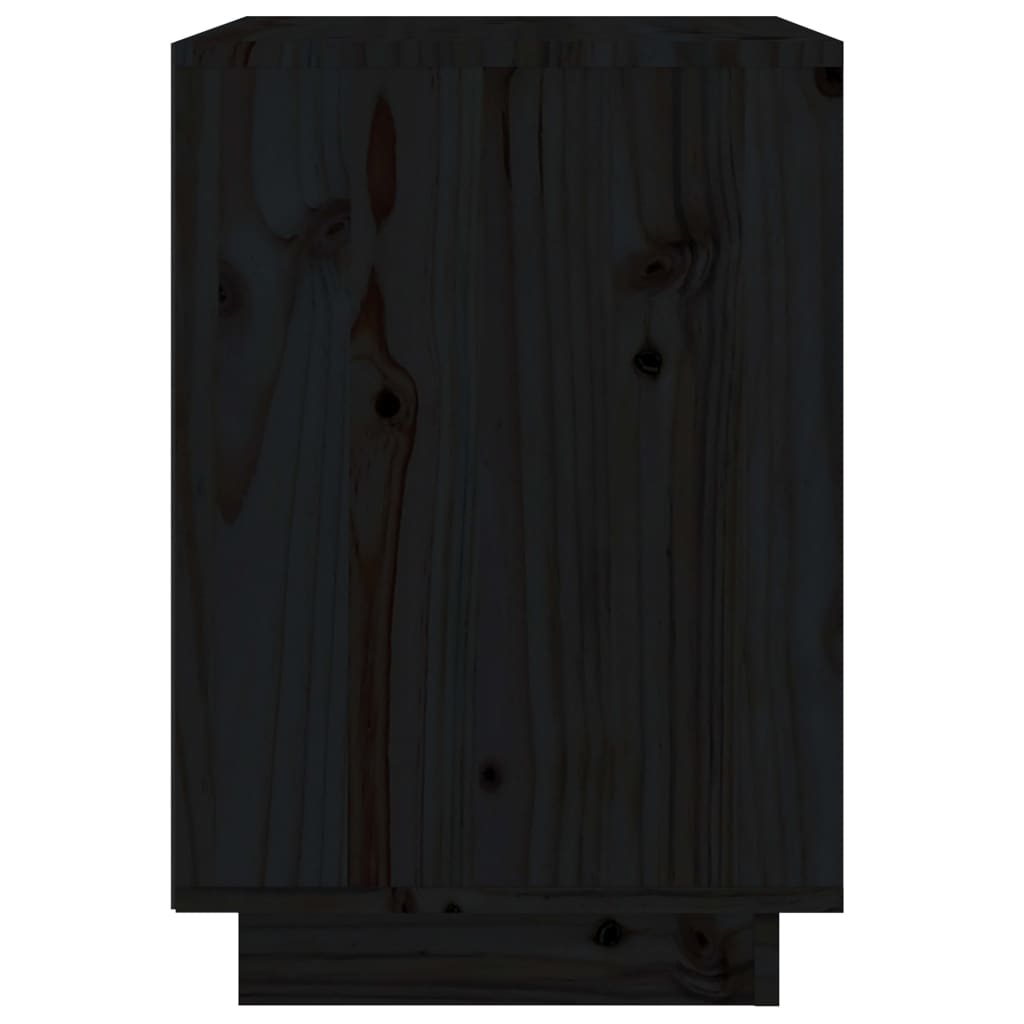 Nachtkastjes 40X35X50 Cm Massief Grenenhout 2 Zwart